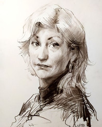 Женский портрет с натуры. . © Точин Алексей.