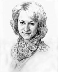 Женский портрет по фото карандашом. бумага, графитный (простой) карандаш. © Алексей Точин Портреты карандашом.