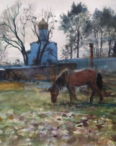 Этюд с лошадкой. . © Точин Алексей.