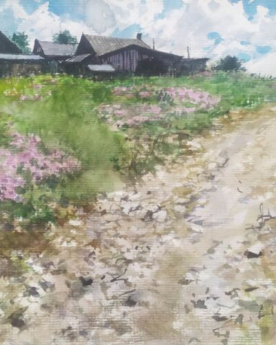 Этюд акварелью. . © Точин Алексей.