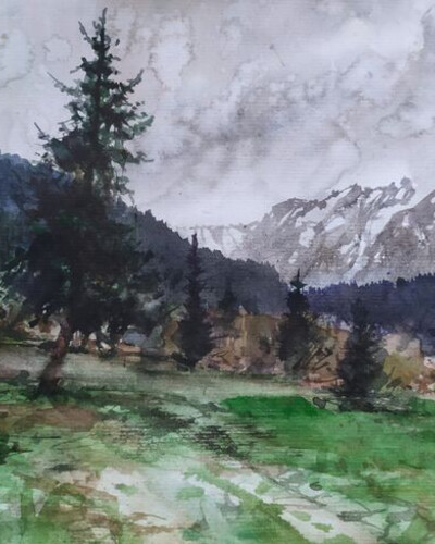 Этюд акварелью. . © Точин Алексей.