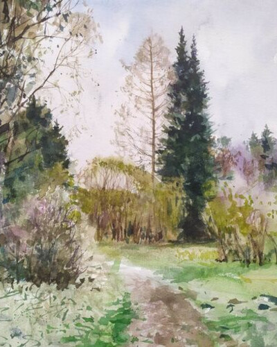 Этюд акварелью. . © Точин Алексей.