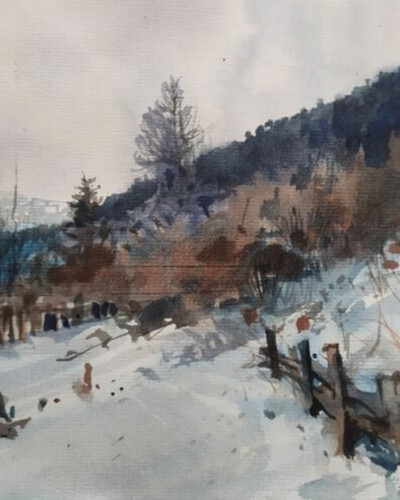 Этюд акварелью. . © Точин Алексей.