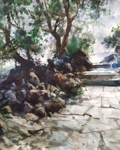 Этюд акварелью. . © Точин Алексей.