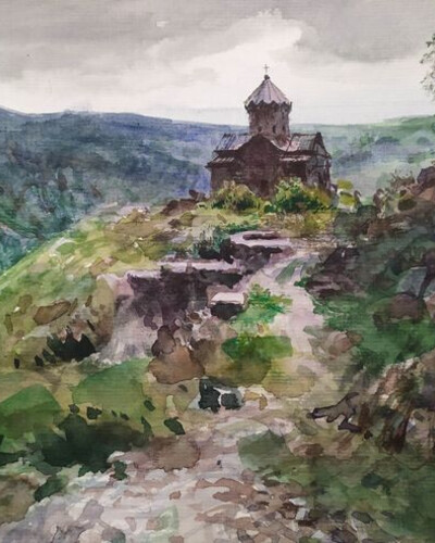 Этюд акварелью. . © Точин Алексей.