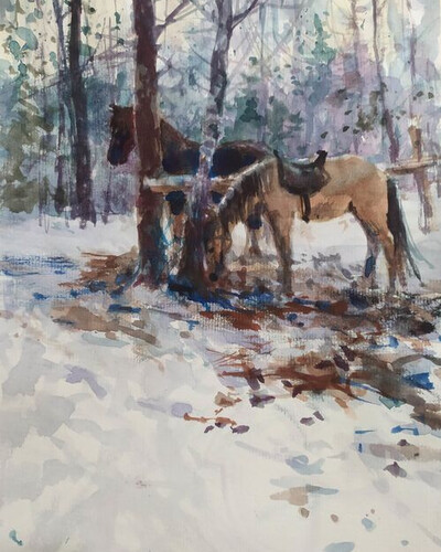 Этюд с лошадками. . © Точин Алексей.