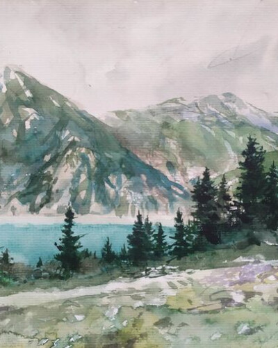 Этюд акварелью. . © Точин Алексей.