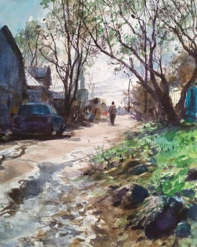 Этюд акварелью. . © Точин Алексей.