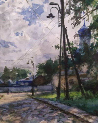 Этюд акварелью. . © Точин Алексей.