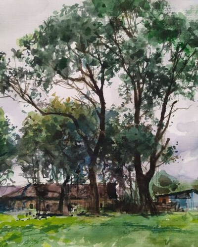 Этюд акварелью. . © Точин Алексей.