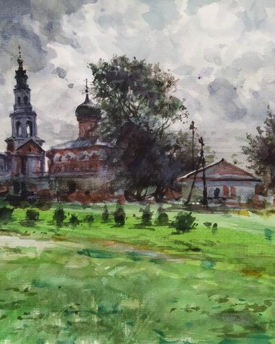 Этюд акварелью. . © Точин Алексей.