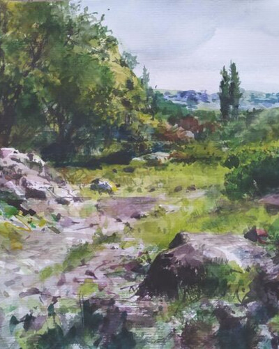 Этюд акварелью. . © Точин Алексей.