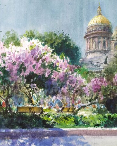 Этюд акварелью. . © Точин Алексей.