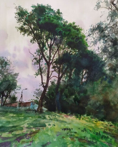 Этюд акварелью. . © Точин Алексей.