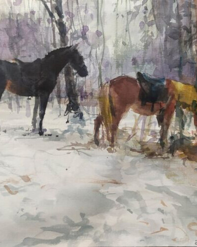 Этюд с лошадками. . © Точин Алексей.