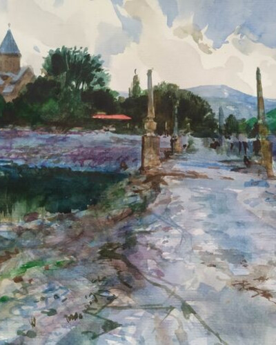 Вид на крепость Ананури. . © Точин Алексей.