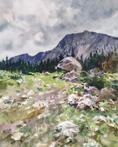 Этюд акварелью. . © Точин Алексей.