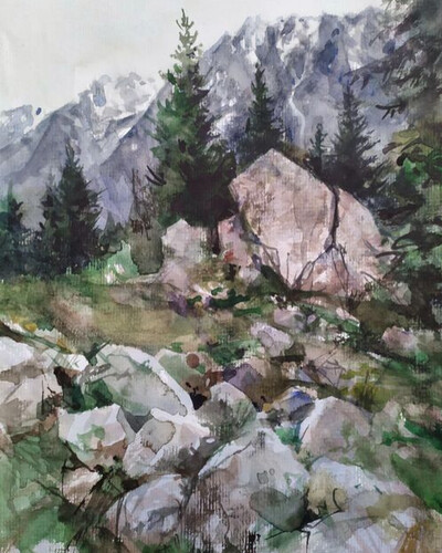 Этюд акварелью. . © Точин Алексей.