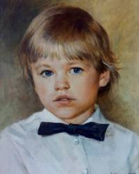 Детский портрет по фото. холст, масло. © Алексей Точин Портреты маслом на холсте.