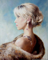 Женский портрет маслом. . © Точин Алексей.