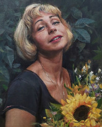 Женский портрет. холст, масло. © Алексей Точин Портреты маслом на холсте.