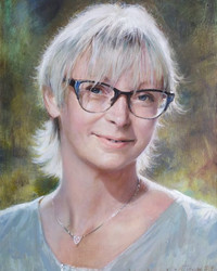 Женский портрет по фото. холст, масло. © Алексей Точин Портреты маслом на холсте.